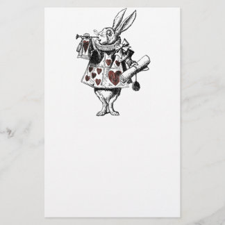 Witte konijnen van het hart - Alice in Wonderland Briefpapier