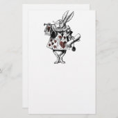 Witte konijnen van het hart - Alice in Wonderland Briefpapier (Voorkant / Achterkant)