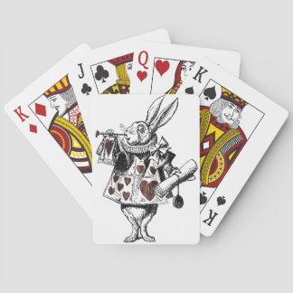 Witte konijnen van het hart - Alice in Wonderland Pokerkaarten