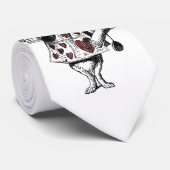 Witte konijnen van het hart - Alice in Wonderland Stropdas (Opgerold)