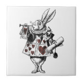 Witte konijnen van het hart - Alice in Wonderland Tegeltje (Voorkant)