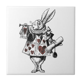 Witte konijnen van het hart - Alice in Wonderland Tegeltje