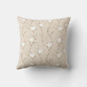 Witte konijnenharten in een mand Baby shower XOXO Kussen (Achterkant)