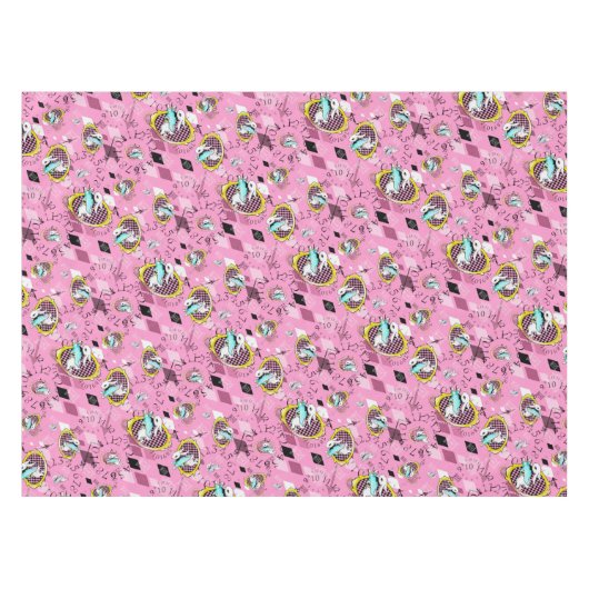 witte konijnenkast wonderland tablecloge tafelkleed (Voorkant (Horizontaal))