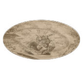 -witte konijnenkollage snijplank (Hoek)