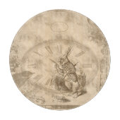 -witte konijnenkollage snijplank (Voorkant)