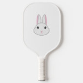 Witte konijnenkop pickleball paddle (Voorkant)