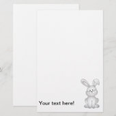 Witte konijnenkruid briefpapier (Voorkant / Achterkant)