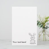 Witte konijnenkruid briefpapier (Staand voorkant)