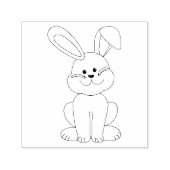 Witte konijnenkruid zelfinktende stempel (Design)