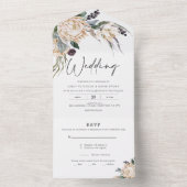 Witte Koning Protea All-in-One Trouw Uitnodiging (Binnen)