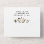 Witte Koning Protea All-in-One Trouw Uitnodiging (Achterkant)