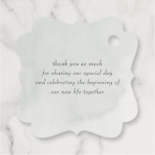 Witte Koning Protea Orchideeën Bruiloft Dank u Bedankjes Labels (Achterkant)