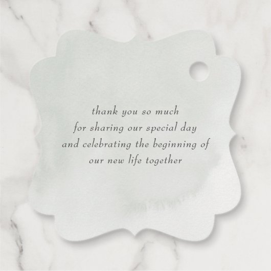 Witte Koning Protea Orchideeën Bruiloft Dank u Bedankjes Labels (Achterkant)