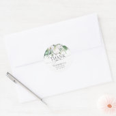 Witte Koning Protea Tropische Elegante Dank Je Ronde Sticker (Envelop)