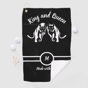 Witte Koningen en Queens Zwarte Leeuw en Leeuwin Golfhanddoek