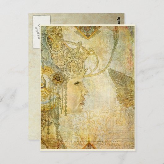 witte koningin briefkaart (Voorkant / Achterkant)