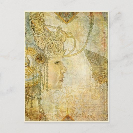 witte koningin briefkaart (Voorkant)