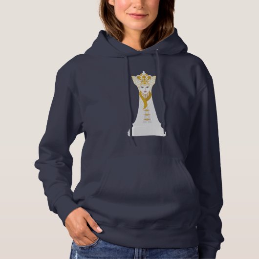 Witte koningin hoodie (Voorkant)