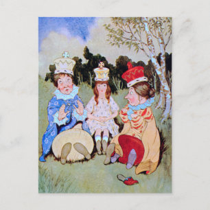 Witte Koningin, Rode Koningin & Koningin Alice Lun Briefkaart