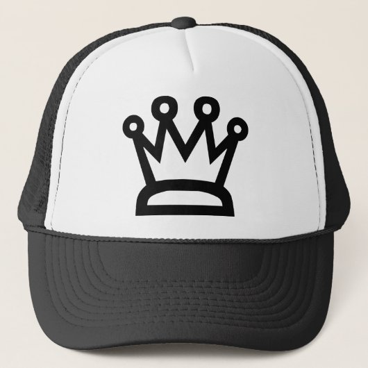 Witte koningin trucker pet (Voorkant)