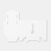 Witte koninginnenschaak bedankdoosjes (Uitgevouwen)