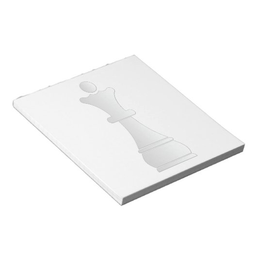 Witte koninginnenschaak notitieblok (Schuin)