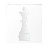 Witte koninginnenschaak notitieblok (Voorkant)