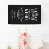 Witte Koningskroon en snor Barbershop Spandoek (Insitu)