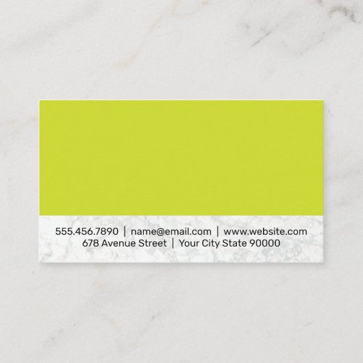 Witte kookmuts | Witte marmeren achtergrond Visitekaartje (Achterkant)