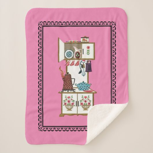 -witte kookstoven koffiepot sherpa deken (Voorkant)