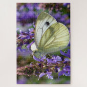 Witte koolvlinder Pieris Rapae. Legpuzzel (Verticaal)