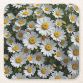 Witte Koortslip Bloemen Kartonnen Onderzetters (Voorkant)