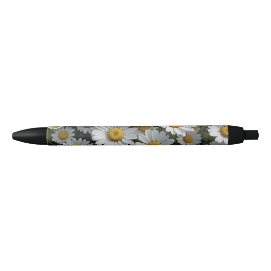 Witte Koortslip Bloemen Zwarte Inkt Pen (Voorkant)