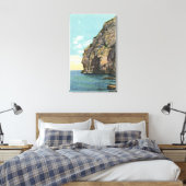 Witte kop in de haven van Portland Canvas Afdruk (Insitu (Slaapkamer))