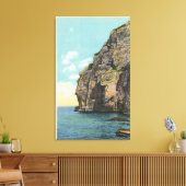 Witte kop in de haven van Portland Canvas Afdruk (Insitu (Woonkamer))