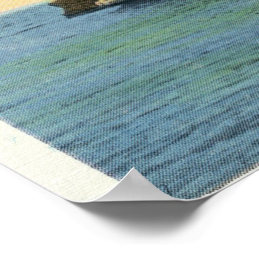 Witte kop in de haven van Portland Poster (Hoek)