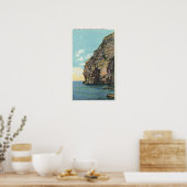 Witte kop in de haven van Portland Poster (Keuken)