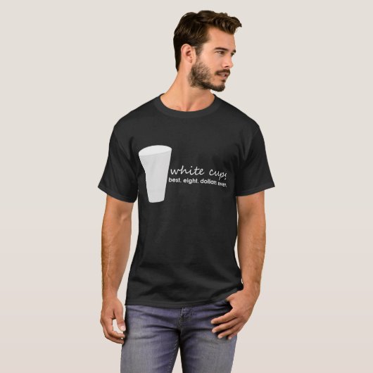 Witte kopjes t-shirt (Voorkant volledig)