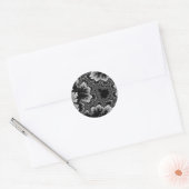Witte koraalstickers ronde sticker (Envelop)