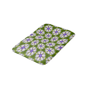 Witte korenbloemen patroon badmat