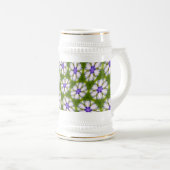 Witte korenbloemen patroon bierpul (Voorkant rechts)