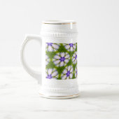Witte korenbloemen patroon bierpul (Links)
