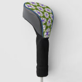 Witte korenbloemen patroon golfheadcover (Schuin)