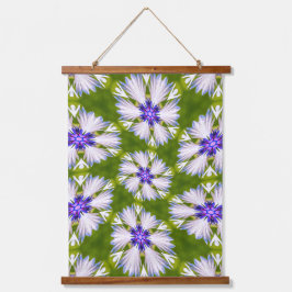 Witte korenbloemen patroon hangend wandkleed