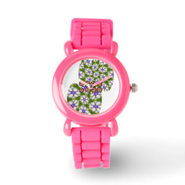 Witte korenbloemen patroon horloge