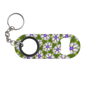 Witte korenbloemen patroon mini flessenopener