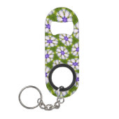 Witte korenbloemen patroon mini flessenopener (Voorkant)