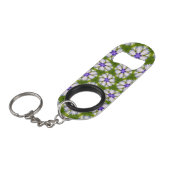 Witte korenbloemen patroon mini flessenopener (Voorkant Gekanteld)