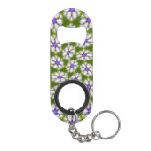 Witte korenbloemen patroon mini flessenopener (Achterkant)